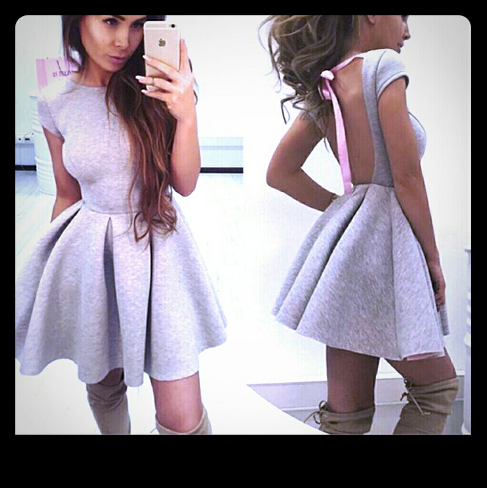 🎀HP!!🎀A-line Open Tie Back Jersey Dress